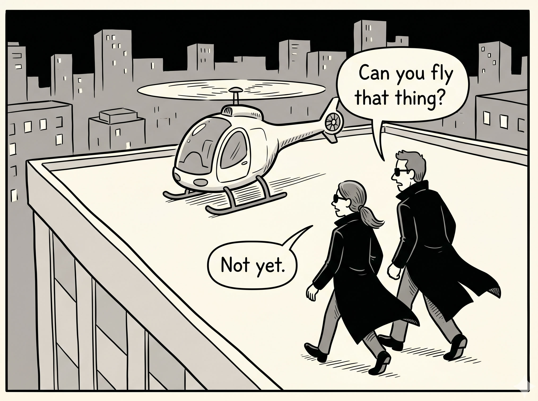 Capability within reach, the Matrix helicopter analogy